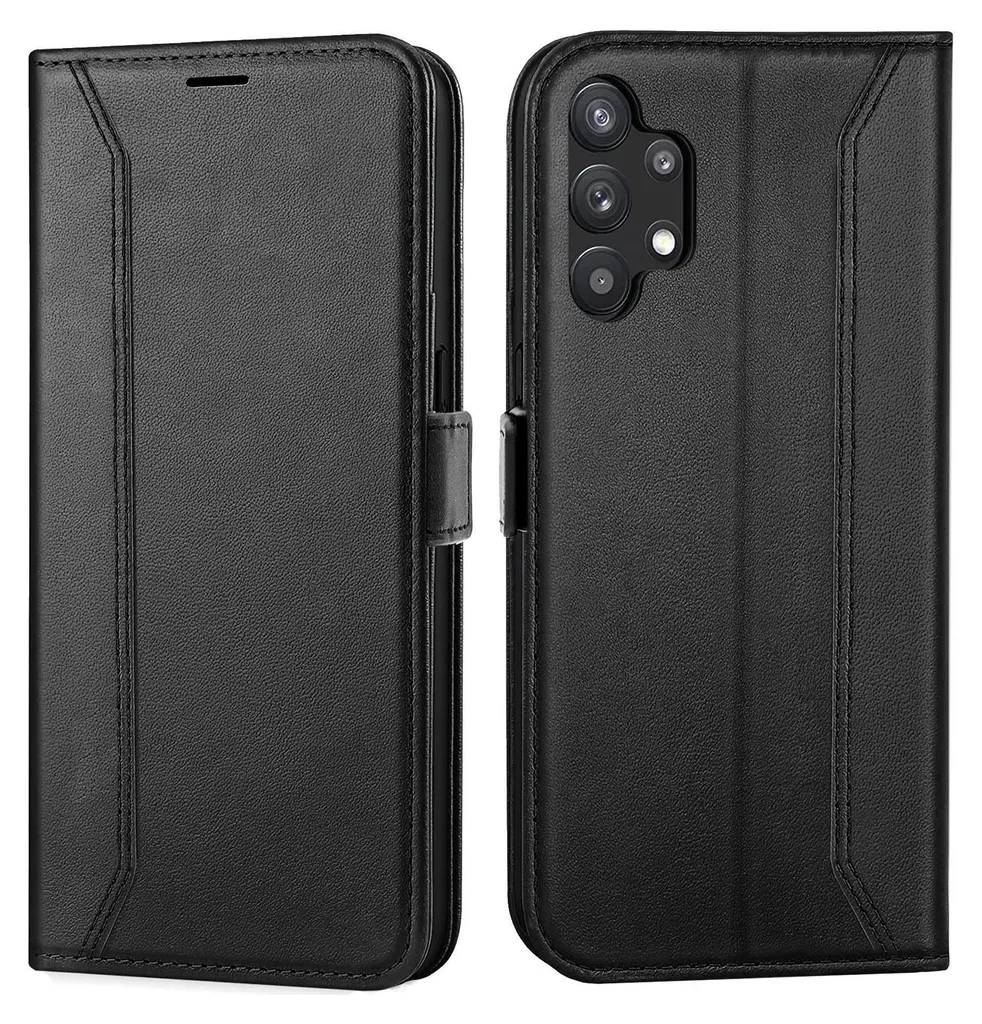Custodia Samsung Galaxy A13 4G Nero: Cover a Libro con Stand e Tasche
