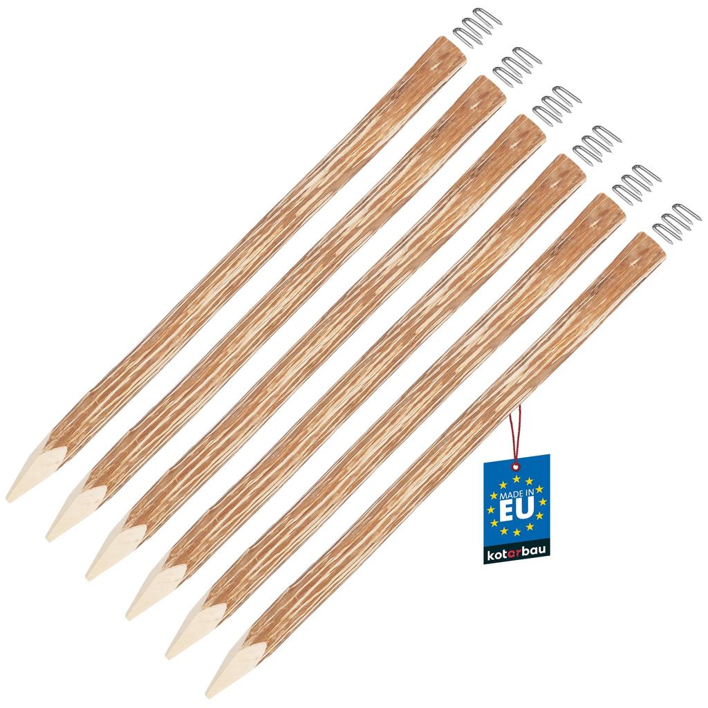 KOTARBAU® Lot de 6 Poteau Bois pour Palissade Poteau de Image du produit 