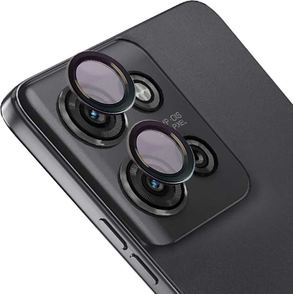 Bizon Glass Snap Lens Motorola Moto G75 5G schwarzer Rahmen