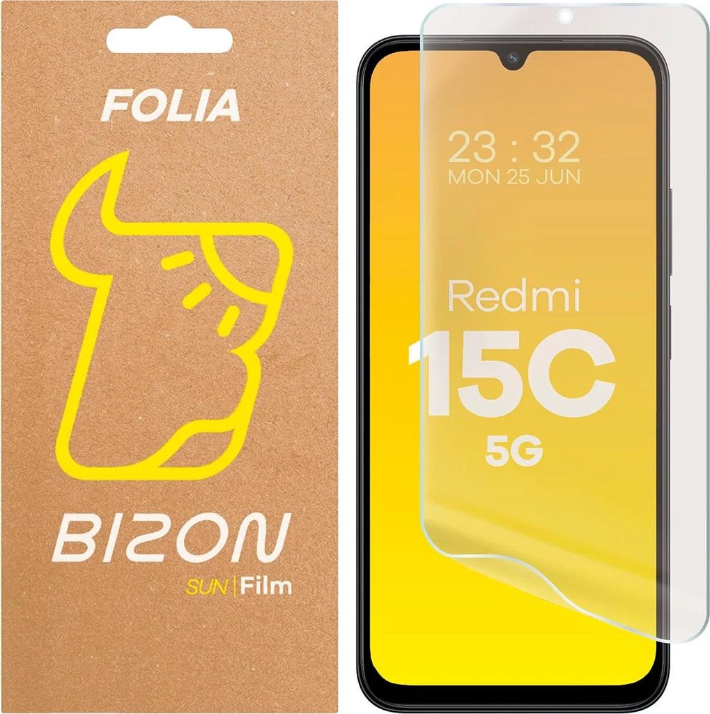 Matte Folie für Xiaomi Redmi 15C 5G, Bizon Glass Film Sun, 1 Stück