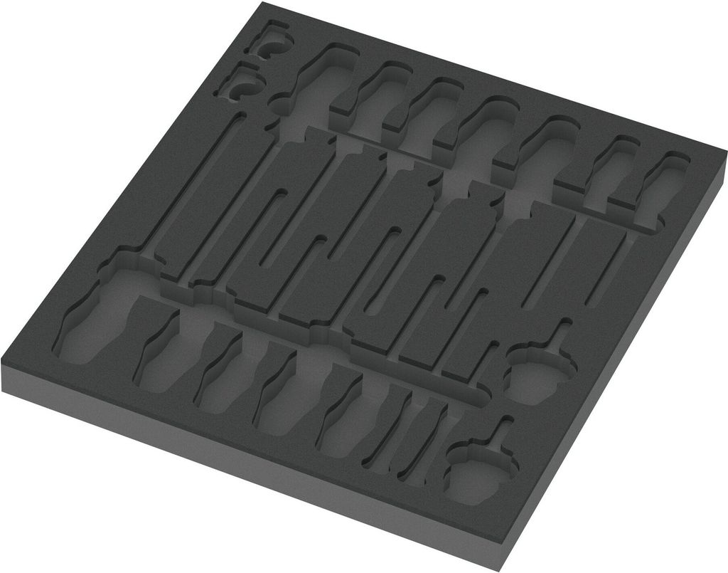 Wera 9810 Schaumstoffeinlage Schraubendreher Set 1, ohne Werkzeug, 344 x 30 x 392 mm
