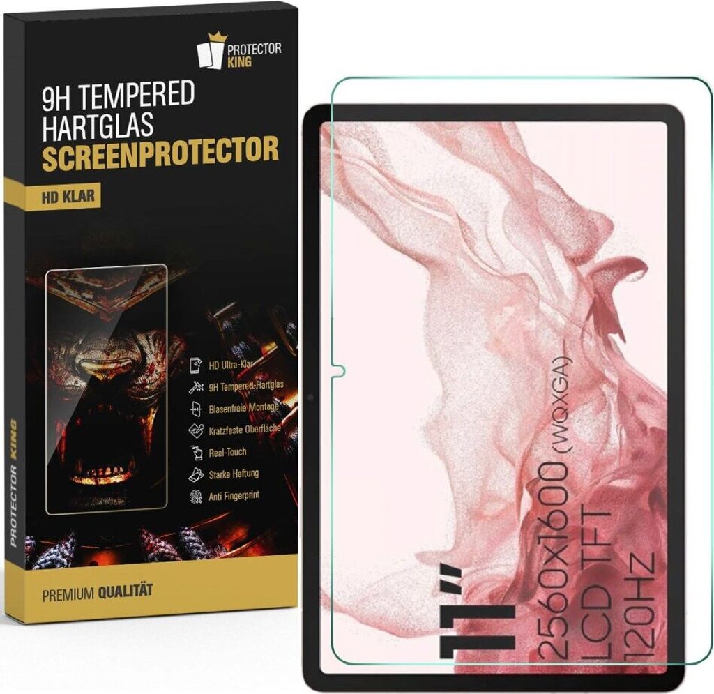 4x 9H Panzerglas für Samsung Galaxy Tab S8 Displayschutz Schutzglas Panzerfolie Schutzfolie Hartglas Displayglas Tempered Glasfolie Sicherheitsgla...