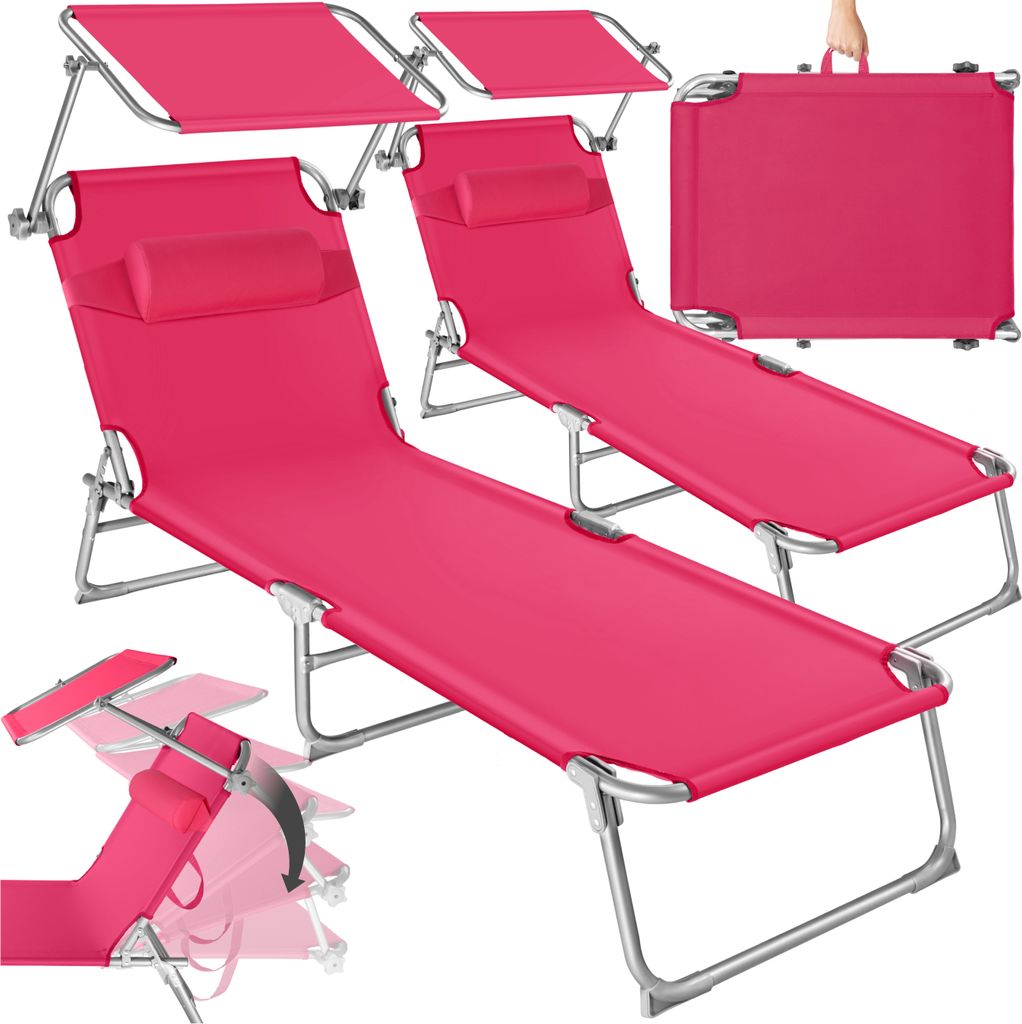 tectake® 2er Set Gartenliege Chloé klappbar 190 x 68 x 65 Produktbild 
