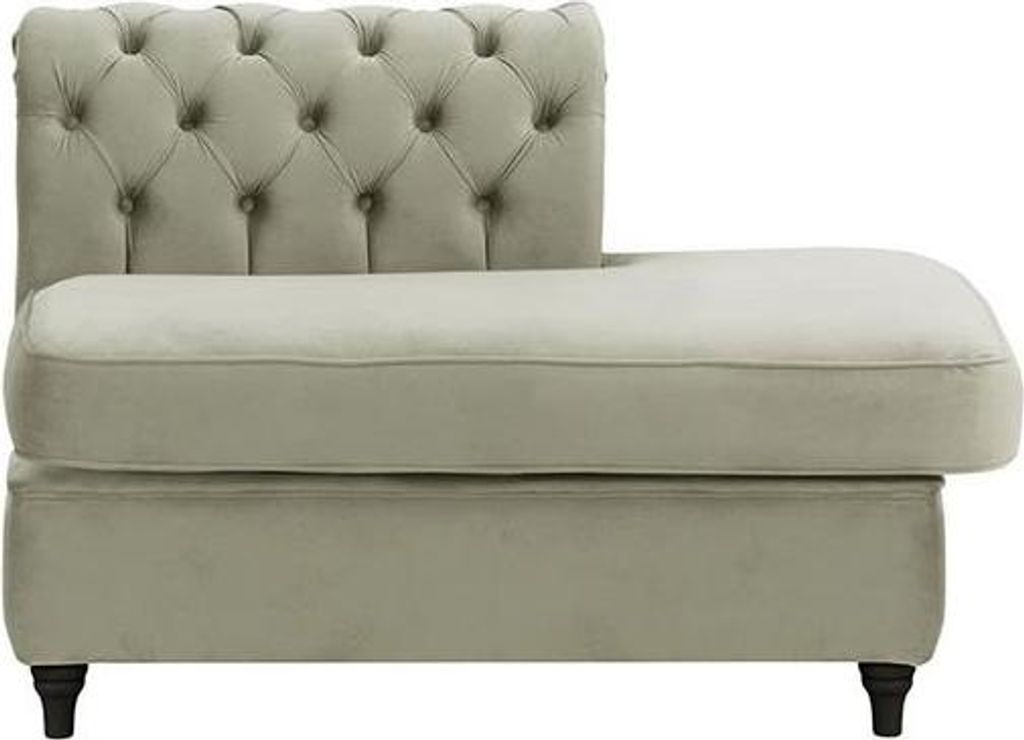 Chesterfield Modul - Abschlusselement rechteckig, rechts (ESR)-Velluto 15-black