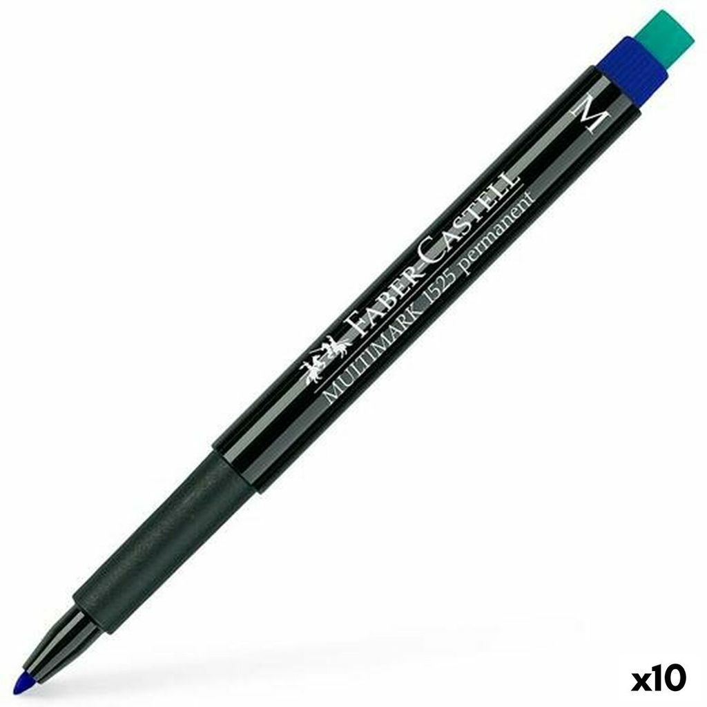Faber-Castell Multimark 1523 M Blau Permanent-Etikettierer (10 Stück)