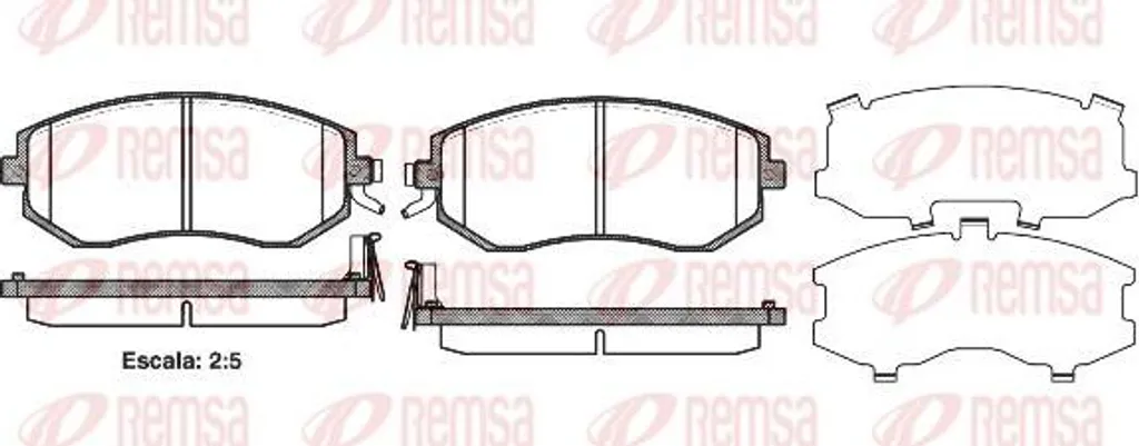 Jeu de plaquettes de frein à disque REMSA 0951.04 compatible GT 86