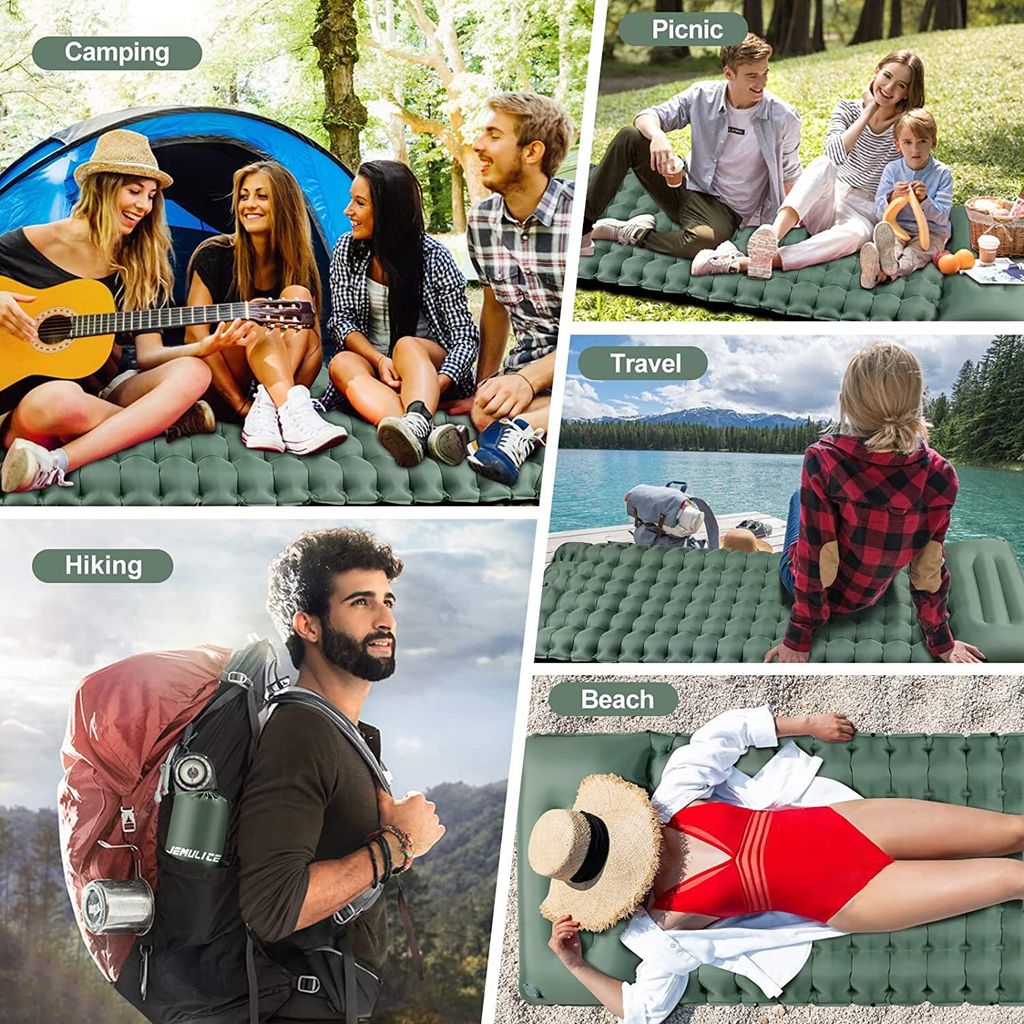 Camping Isomatte, mit Fußpresse Pumpe, Selbstaufblasend, Produktbild 7