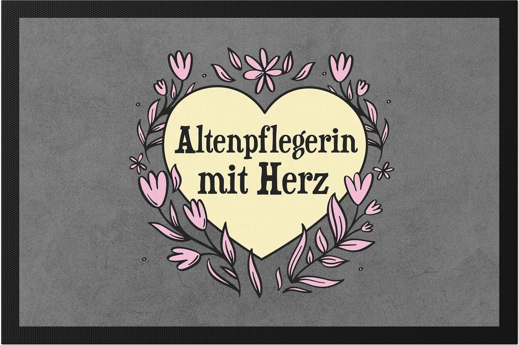 Altenpflegerin mit Herz Fußmatte Geschenkidee Zum Danke Sagen Beste Altenpflegerin