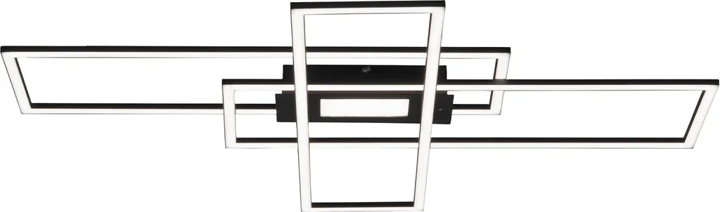 Lampada Soffitto LED 99cm Nera Dimmerabile Telecomando 230V