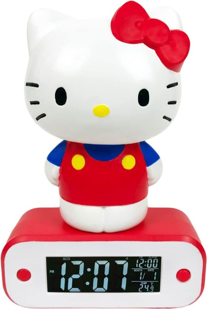 Zegar Alarmowy Hello Kitty z Podświetleniem 17 cm - Cyfrowy Immagine del prodotto 
