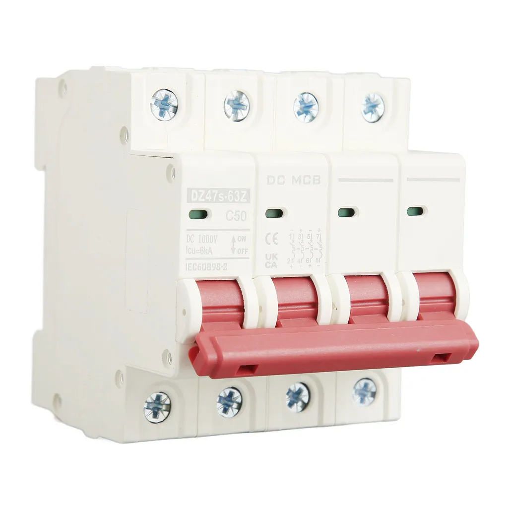 Interruttore 4P PV Solare: Mini Interruttore Magnetotermico 63A DC 4 Poli