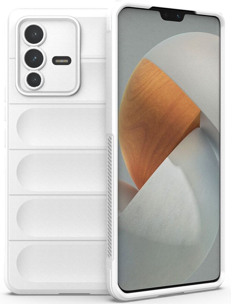 VIVO S12 Pro Hülle, Weich TPU Silikon Stossfest Anti-rutsch Schutzhülle für VIVO S12 Pro Weiß