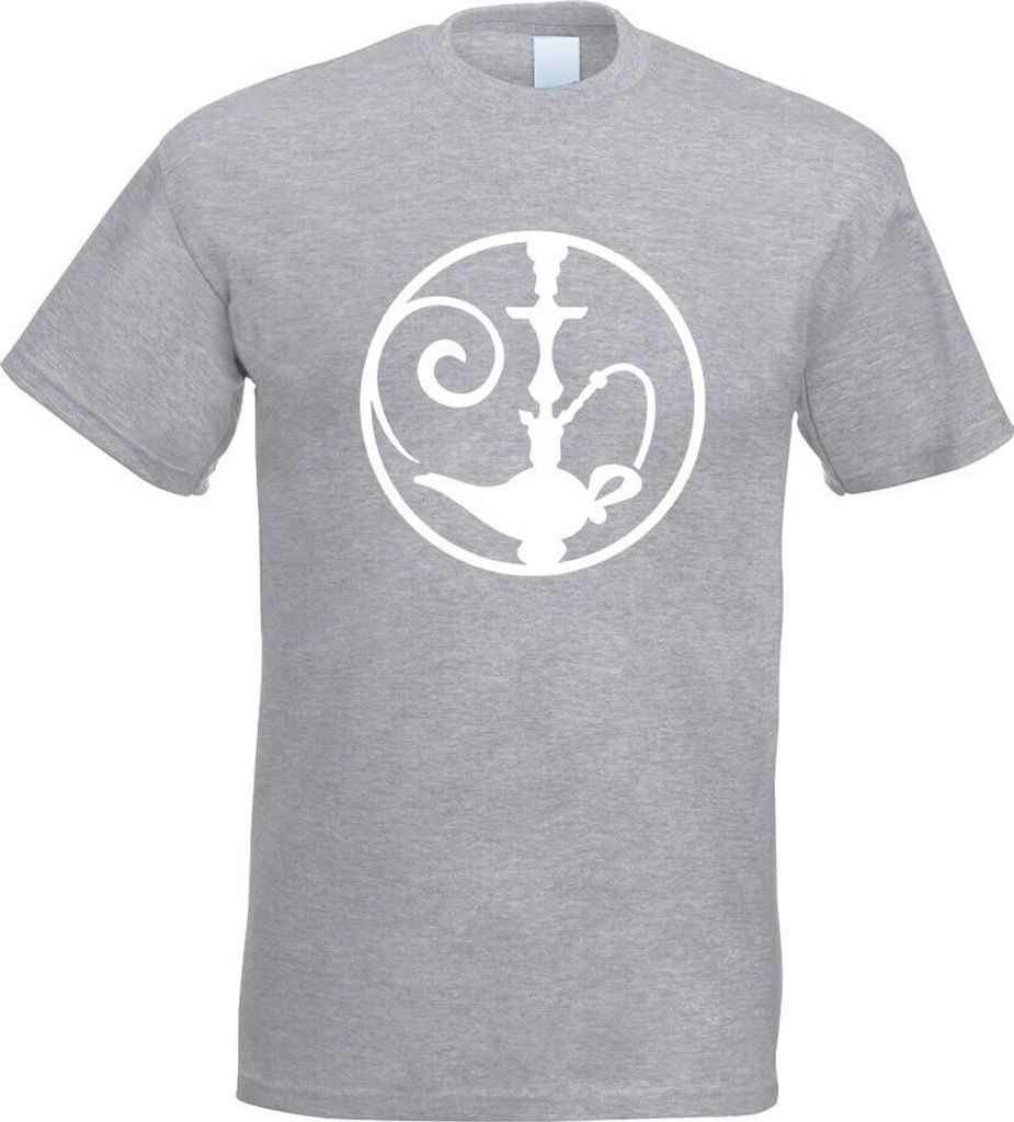 Kiwistar - T-Shirt - Graumeliert - Wunderlampe Motiv Bedruckt Funshirt Design Print - mit Motiv Bedruckt - Funshirt Design - Sport - Freizeit - Her...