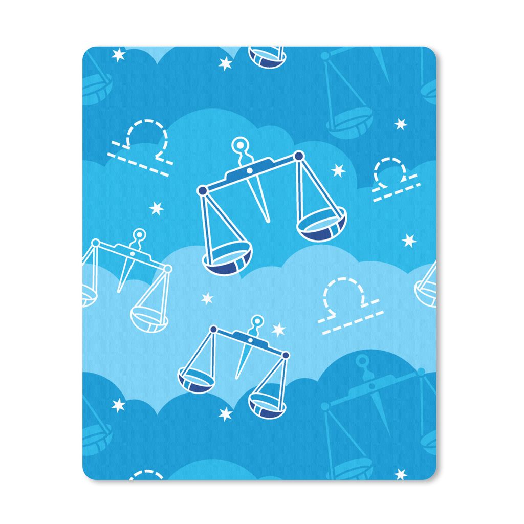 MuchoWow Mauspad Mousepad Waage - Muster - Tierkreiszeichen 19x23 cm - Mousepads - Maus Mat - Pad - Mausunterlage - Mauspads - Spielen