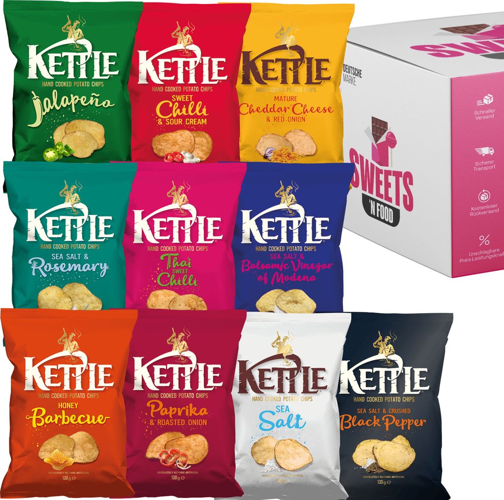Kettle Chips Probierset 10 x 130g Produktbild 