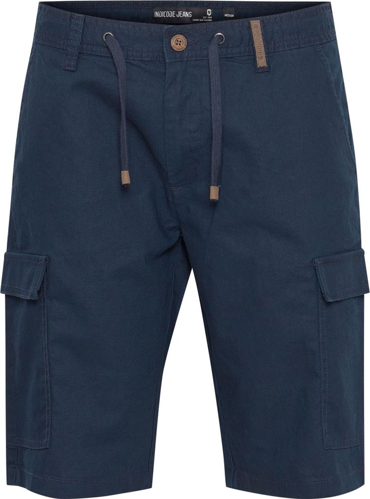 INDICODE IDMosato Herren Cargo Shorts aus Leinenmix Bermuda Kurze Hose