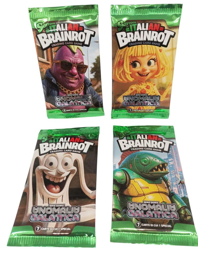 Skifidol Italian Brainrot TCG Anomalia Galattica - 6 Pack's (1 Pack beinhalten 7 Karten - insgesamt 42 Sammelkarten)