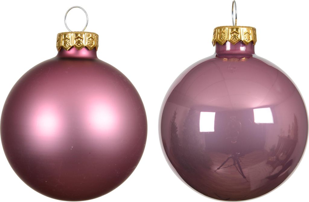 Weihnachtskugeln Glas 6cm x 10 Stück - Vintagerosa Produktbild 