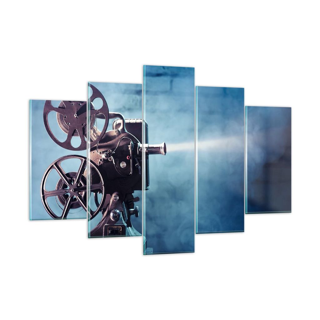 Bilder auf glas - Film projektor gedächtnis geschichte - 150x100cm - Glasbilder - Wandbilder - Kunstdruck - Wanddekoration aus Glas - Glas Bilder ...