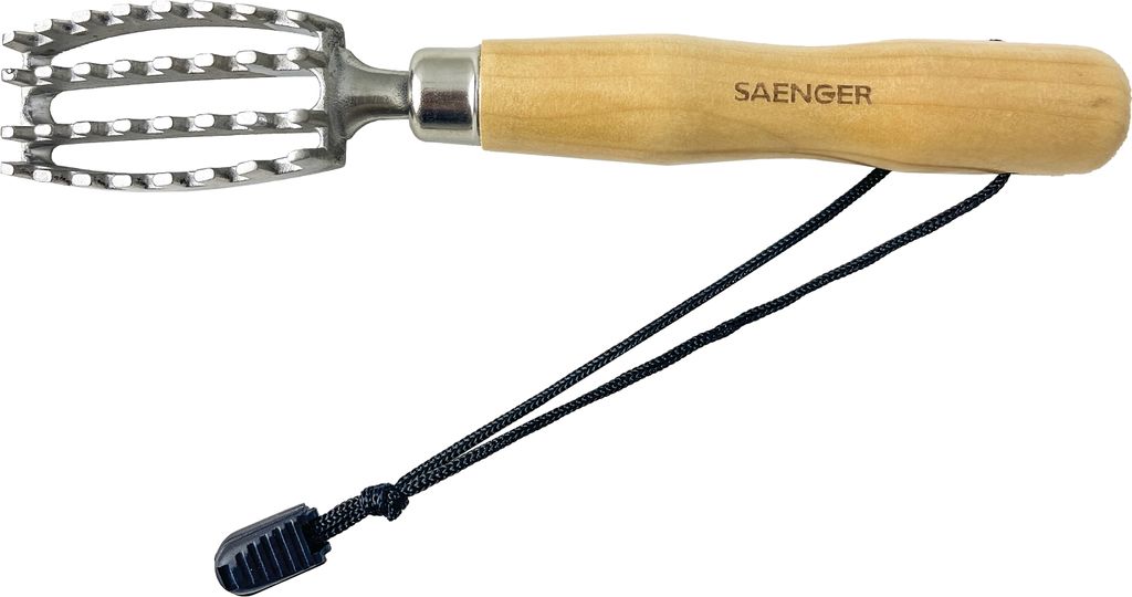 Saenger Profi Edelstahl Fischschupper Holzgriff 20cm