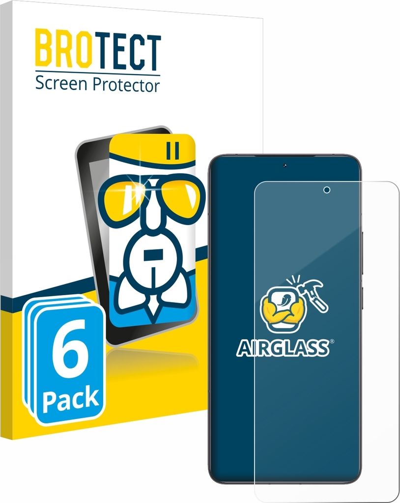 6x BROTECT Schutzglas für Xiaomi Poco F6 Pro Schutzfolie Panzer Folie Glas Display Schutz klar