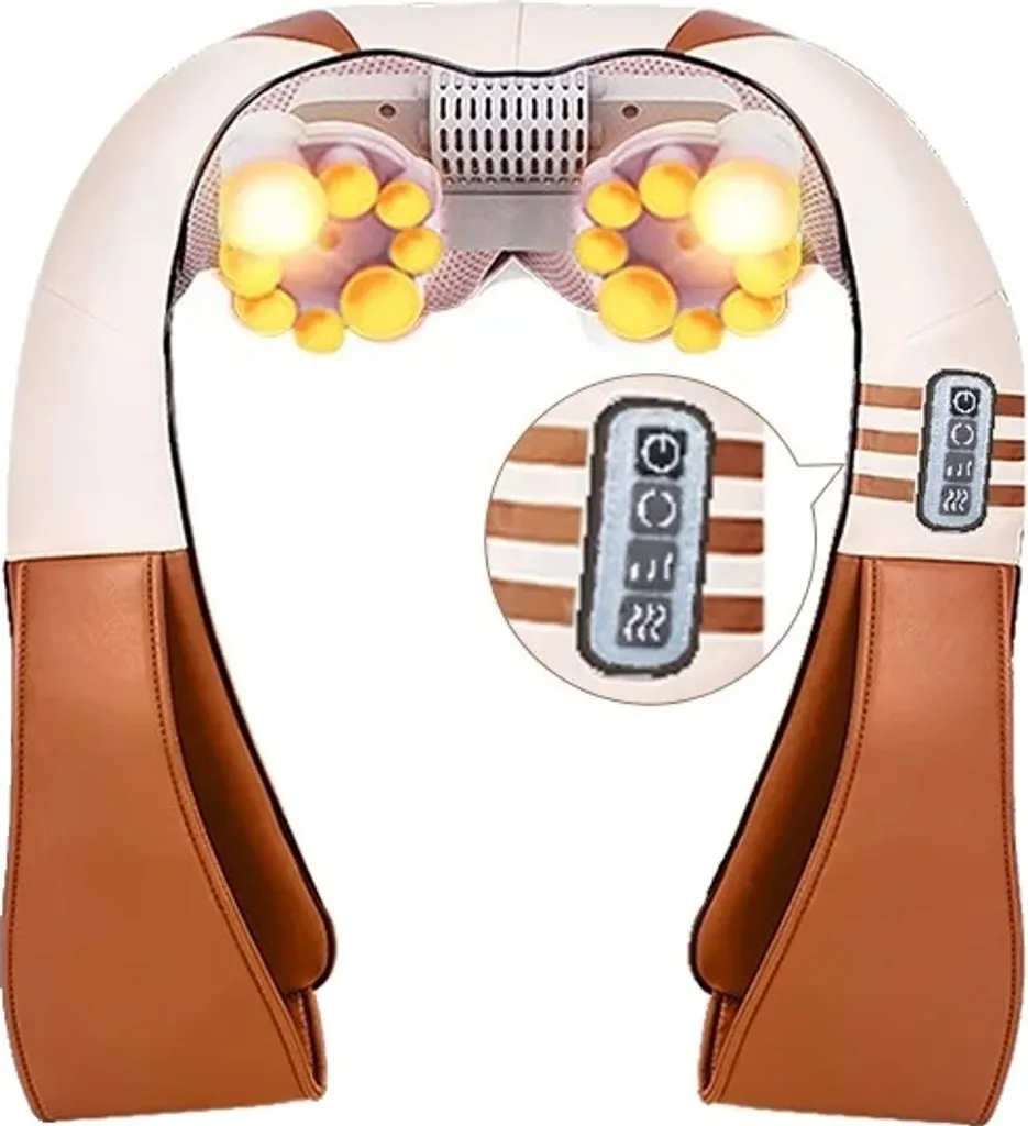 Appareil de Massage Cervical Shiatsu Chauffant - Relaxation Dos et Cou