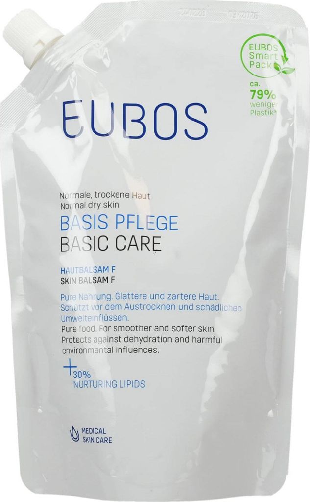 EUBOS HAUTBALSAM F Lotio Nachfüllbeutel 400ml PZN 06989265 Produktbild 
