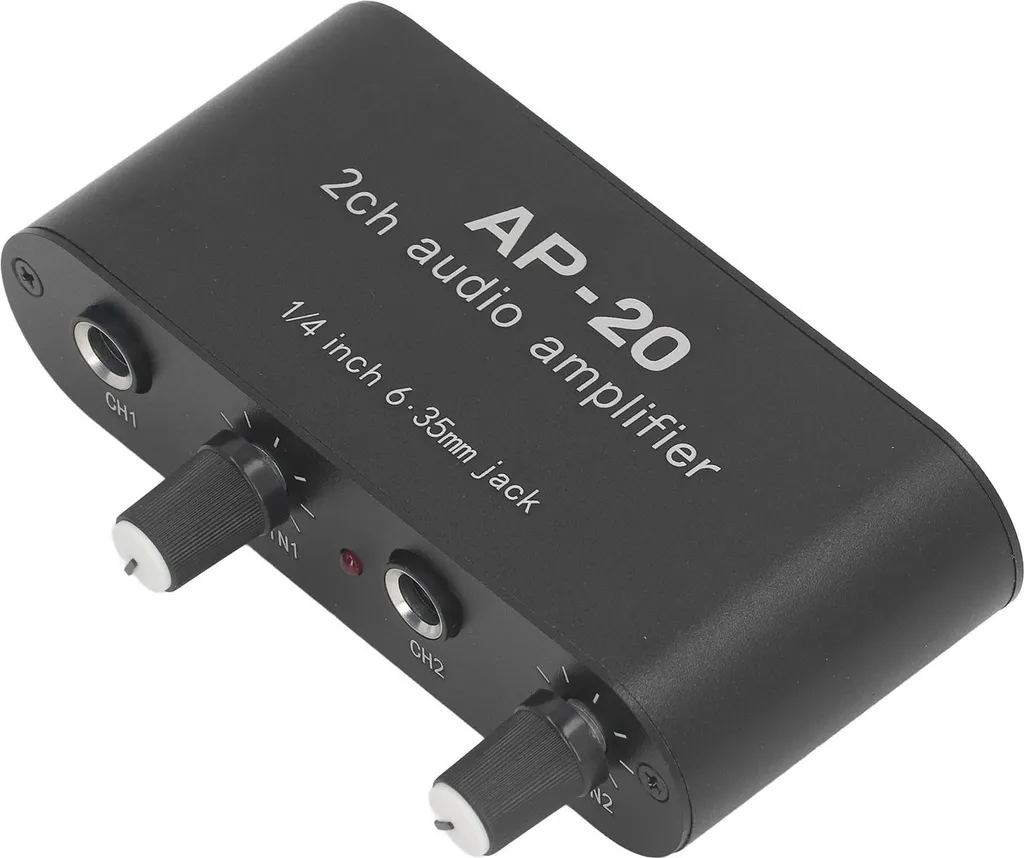 Préamplificateur Gain 20dB à Deux Canaux Indépendants Jack 1/4in