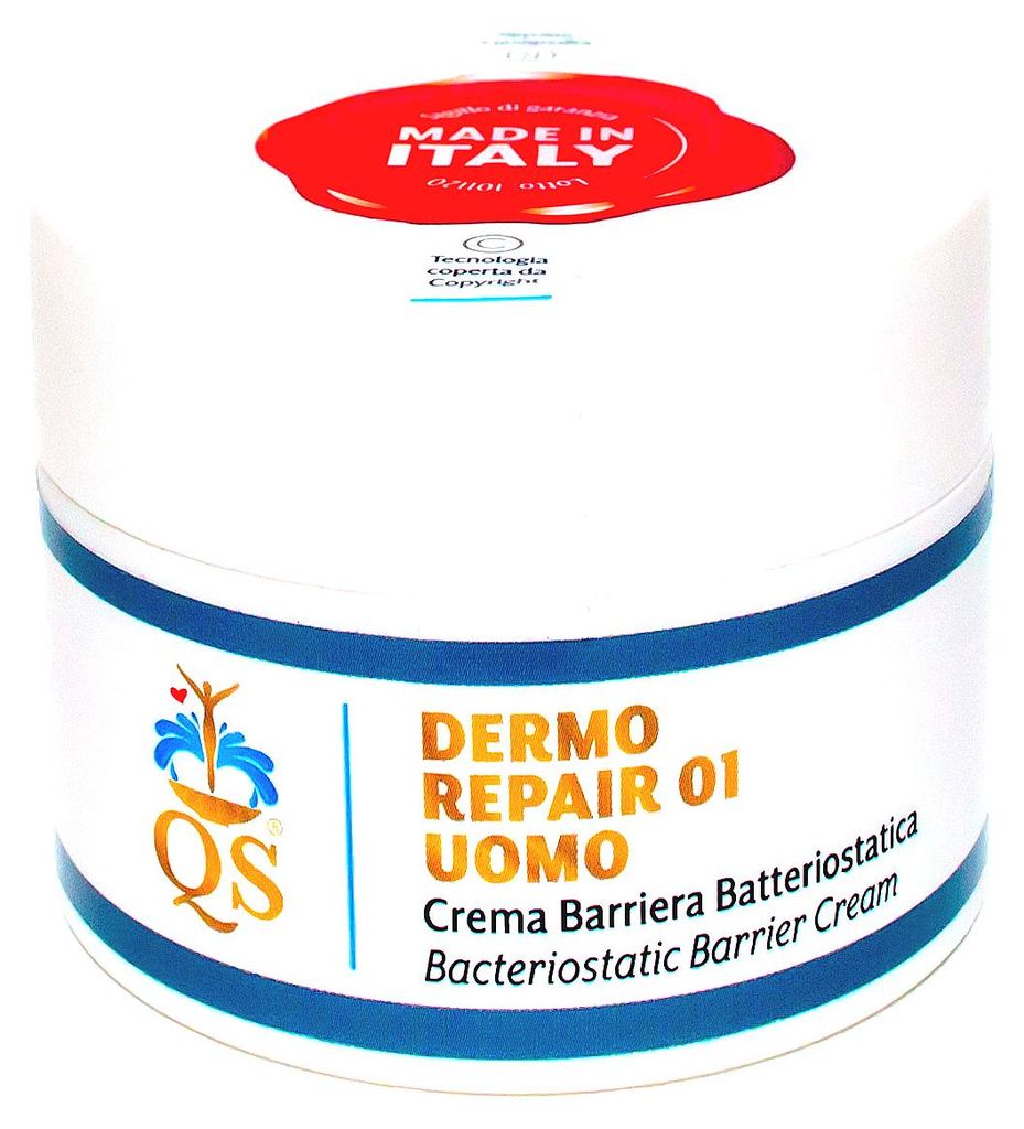 Quantica QS Dermo Repair 01 Uomo - Gesichtscreme für Männer 50 ml - Beruhigend Feuchtigkeitsspendend für empfindliche unreine Haut mit Supra Mol...