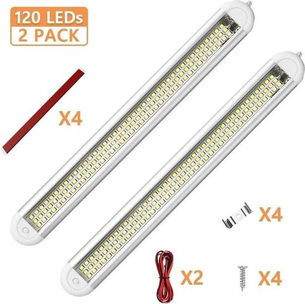 Kit Éclairage LED 12V 8W Puissant 1600lm avec Rallonge et Interrupteur