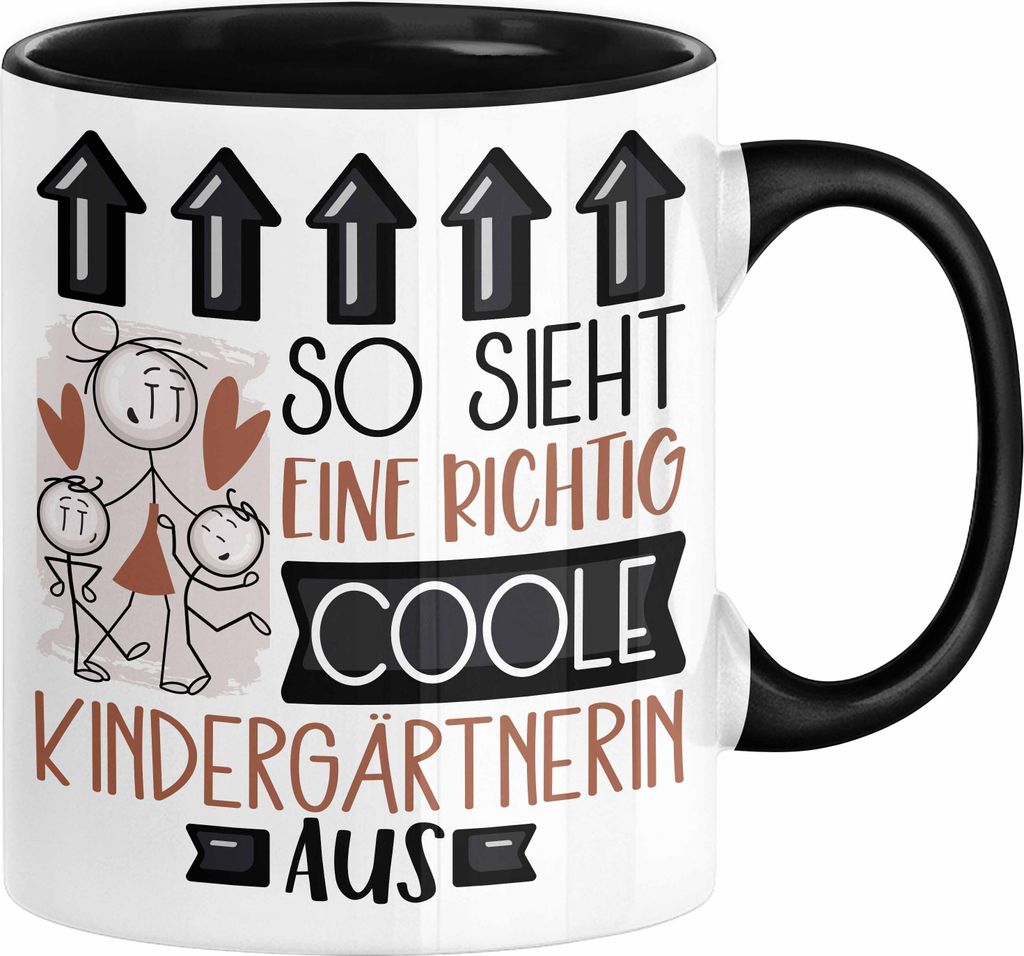 Kindergärtnerin Geschenk Tasse Geschenkidee für Kindergärtnerin Geburtstag Weihnachten Spruch So Sieht Eine Richtig Coole Kindergärtnerin Aus K...