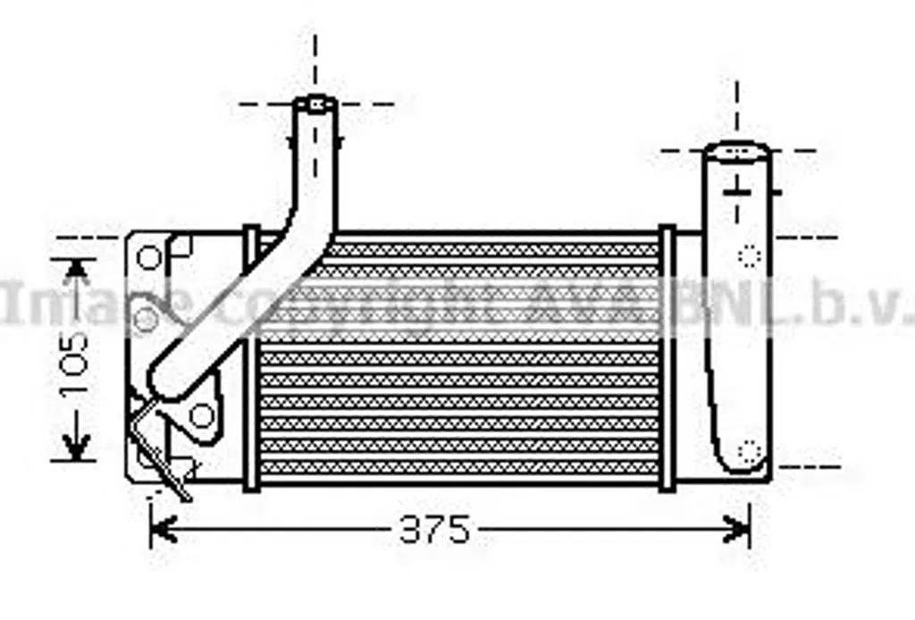 Intercooler AVA TO4566 compatible Toyota Auris & Corolla - 179000N020