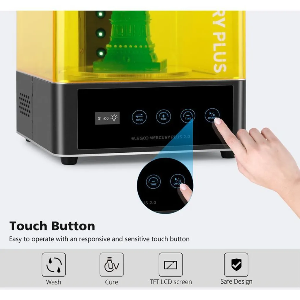 Appareil de post-traitement 2 en 1 avec bac étanche et séchage UV 405nm - 2