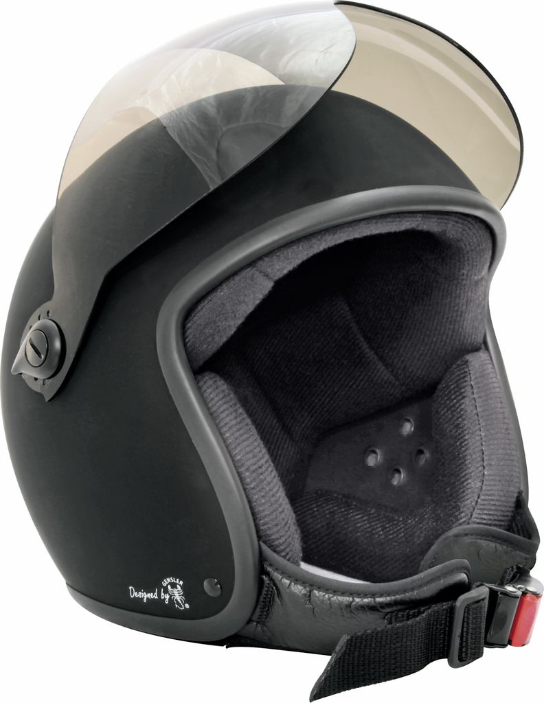 Bores Helm Bogo 1 Jethelm Matt Schwarz ohne ECE 22.05 Prüfung, entspricht nicht der StVO-XXS