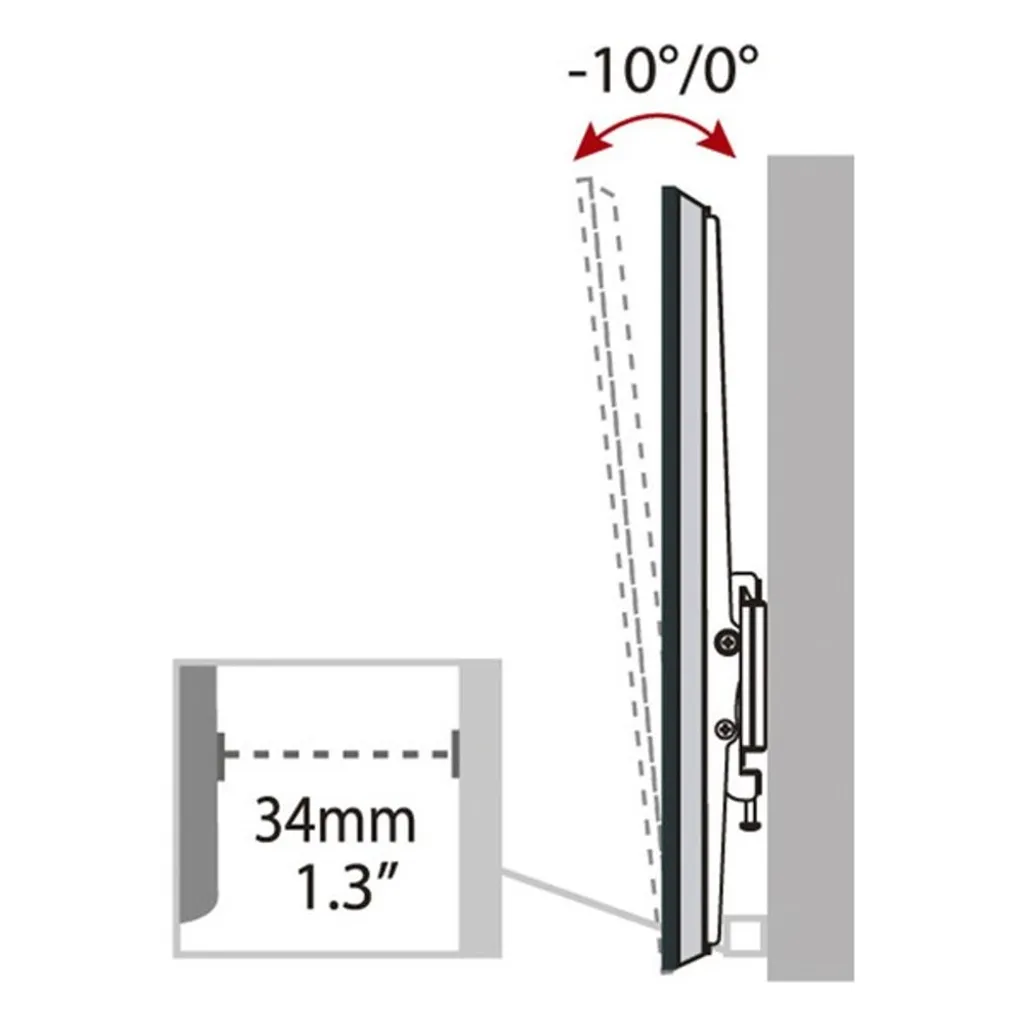 Support TV inclinable grand format Haeger avec fixation universelle - 2