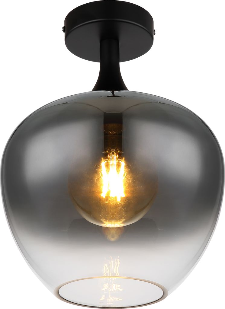 Globo Lighting Deckenleuchte Metall schwarz matt, 1x E27 Produktbild 