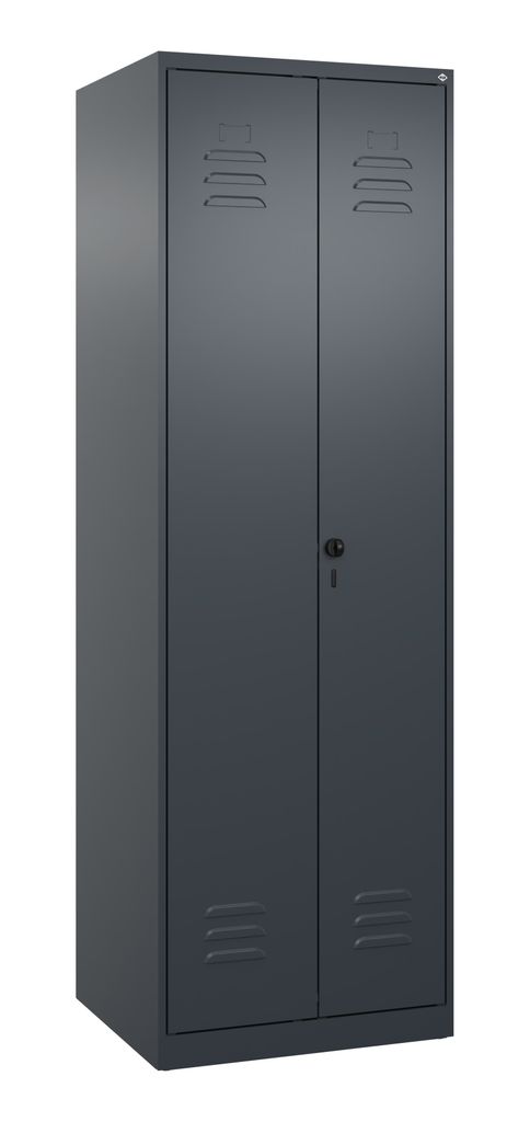 C+P Schwarz-Weiß-Spind Classic PLUS 1850x600x500mm 2Abteile an/an
