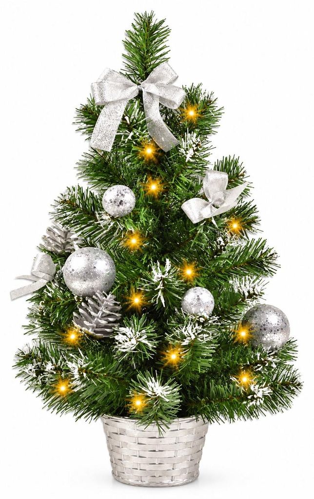 Geschmückter Weihnachtsbaum mit 20er LED Lichterkette - Produktbild 