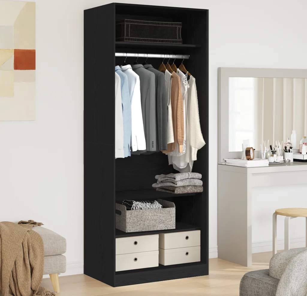 Armoire gain de place 80 cm chêne artisanal contre le désordre