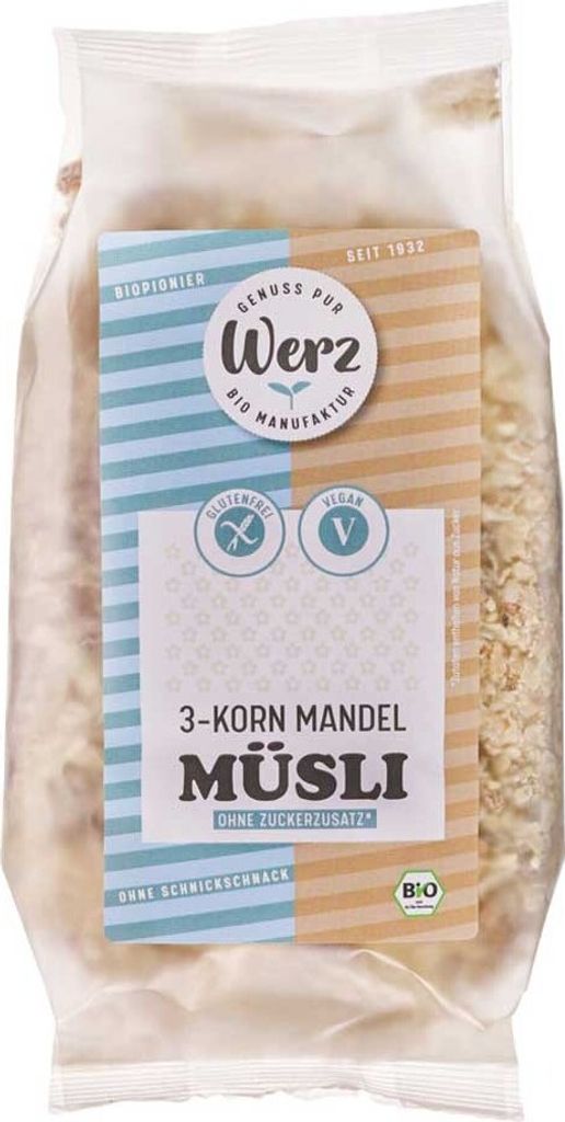 muesli aux amandes aux 3 céréales complètes - sans gluten Image du produit 