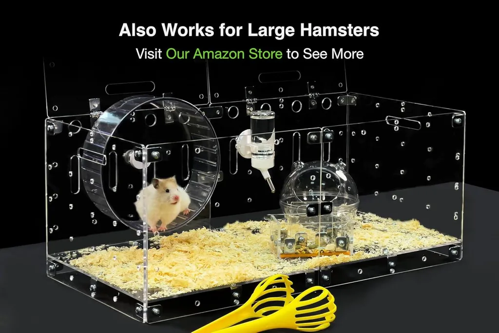 Habitat moderne pour hamster en cristal acrylique format XL ventilé - 2