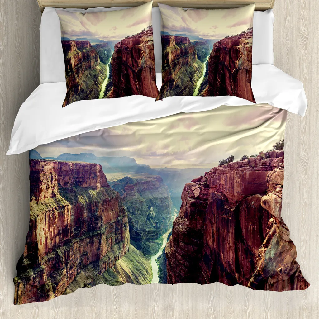 ABAKUHAUS Copripiumino Grand Canyon 155x220 - Set Letto Antiacaro