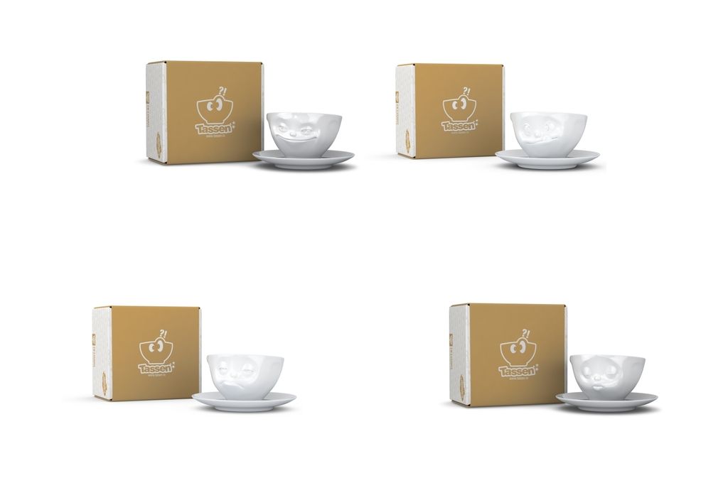 Fiftyeight Tassen-Set 4-tlg. 200 ml Nr 031 weiß Kaffeetassen