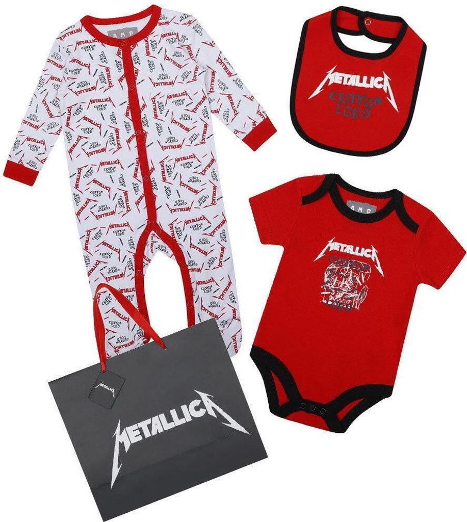 Amplified - "Crayon Lord" Strampler Set für Baby (3er-Pack) GD1181 (62) (Weiß/Rot)