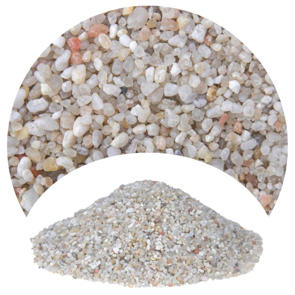 Gravier d'aquarium, quartz 2-3 mm clair, 16 kg Image du produit 