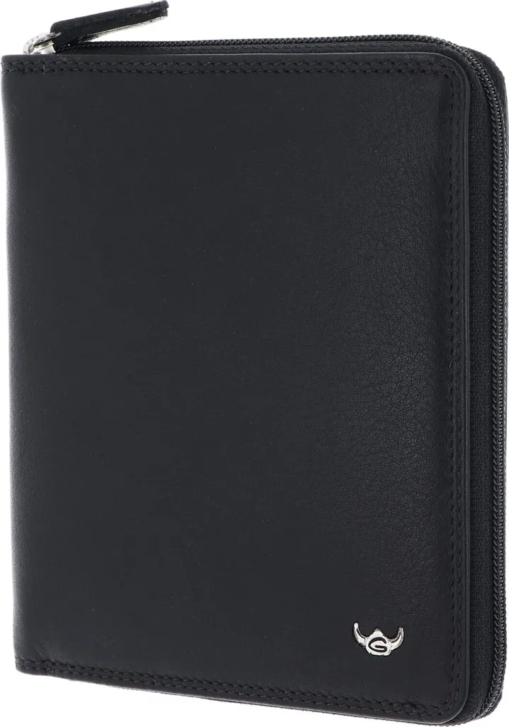 Golden Head portafoglio Polo RFID Protect Zipped Billfold Coin Wallet Black nero