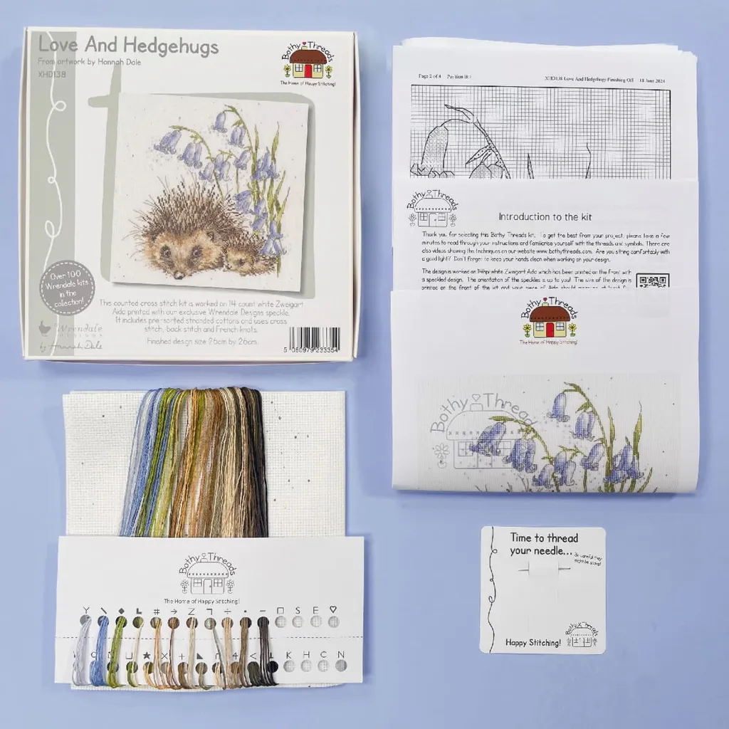 Kit broderie hérisson au point de croix compté sur toile Aïda - 3