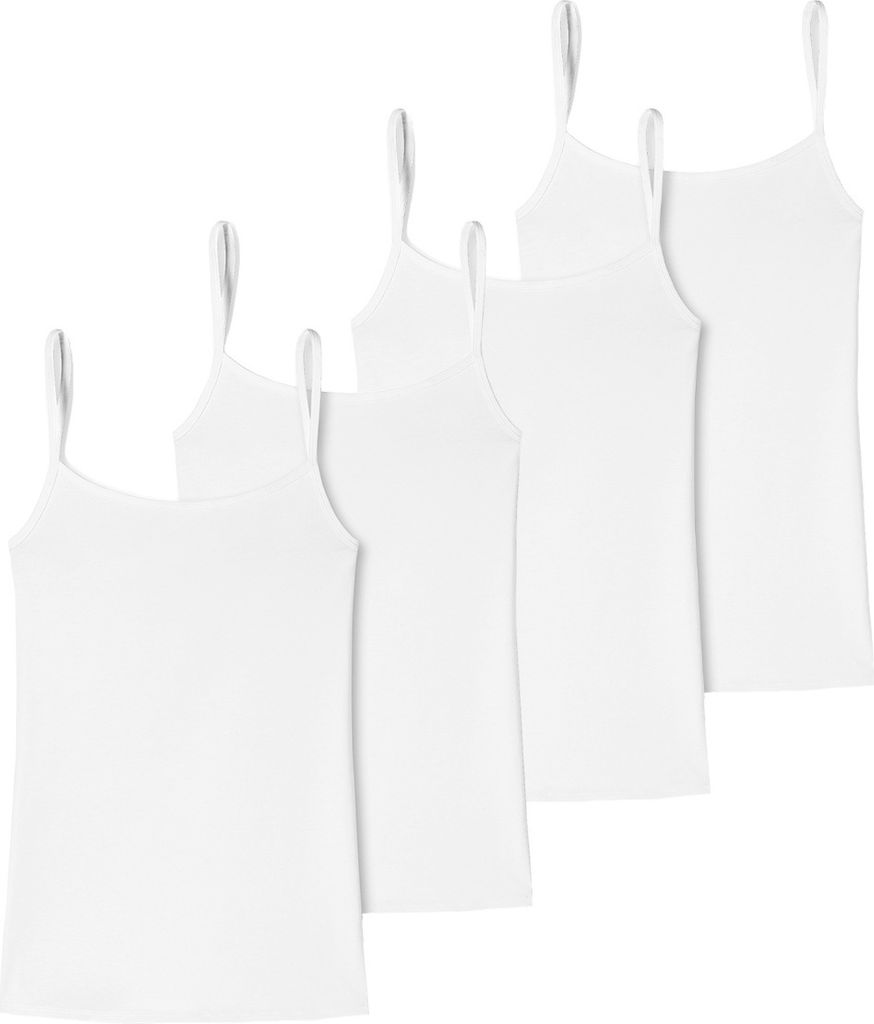 uncover by Schiesser 4er Pack Baumwolle Spaghetti Top Schmale Träger, Atmungsaktiv und formstabil, Hoher Baumwollanteil