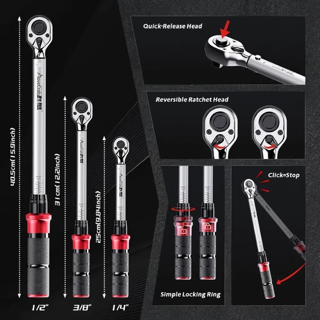 Clé dynamométrique ergonomique 5-220 N.m à haute précision de mesure