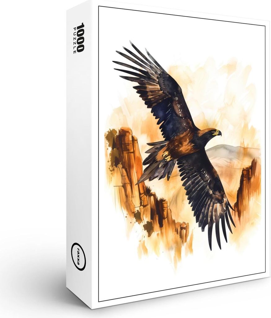 raxxa Premium-Puzzle "Watercolor Wedge-Tailed Eagle Flying", 1000 Teile
